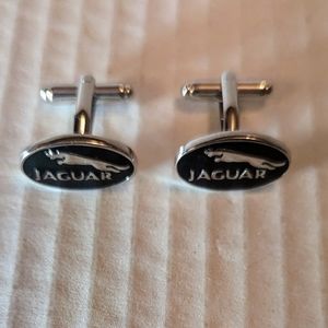 Silver plated Jaguar Logo Cufflinks Formal Business Wedding Gift for Suit Shirt